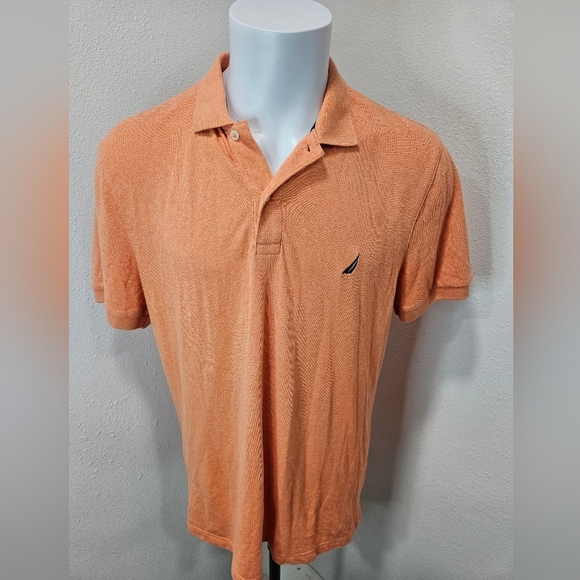 Nautica Men's orange sherbert Polo large - Picture 1 of 6